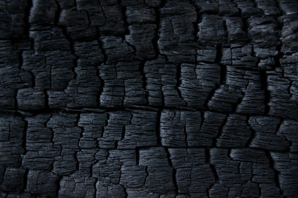 charcoal, coal, ash